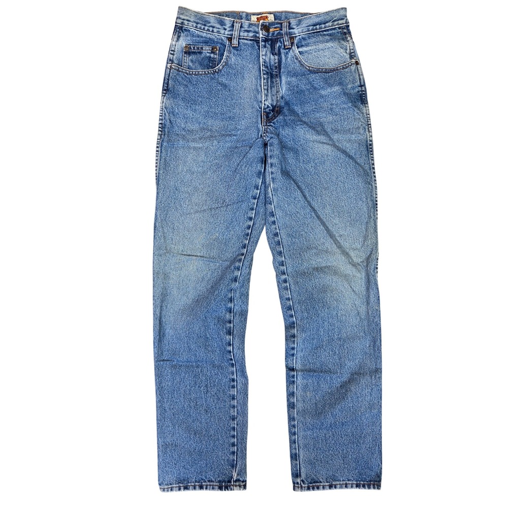 Route 66 Mens Straight Leg Jeans Blue Stone Wash 100% Cotton 29x32 Retro Y2k